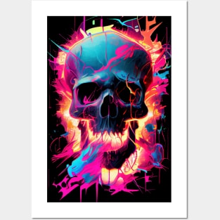fractal skull Posters and Art
